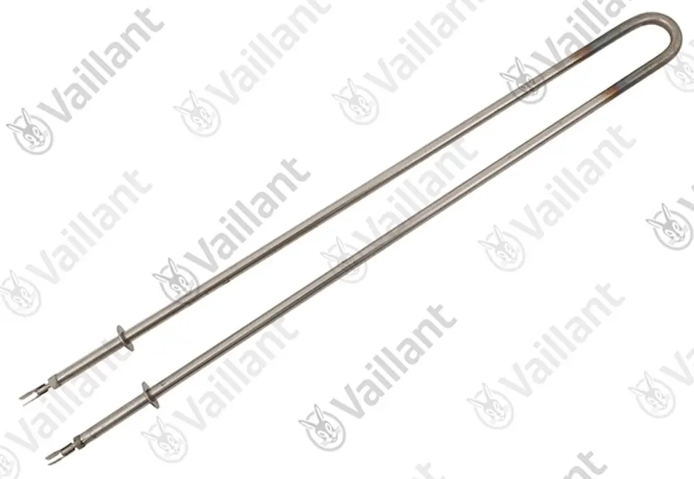 Vaillant Heizstab mit zwei Anschlüssen, geeignet für Heizsysteme. Robuste Bauweise aus Edelstahl mit geradem, langen Design.
